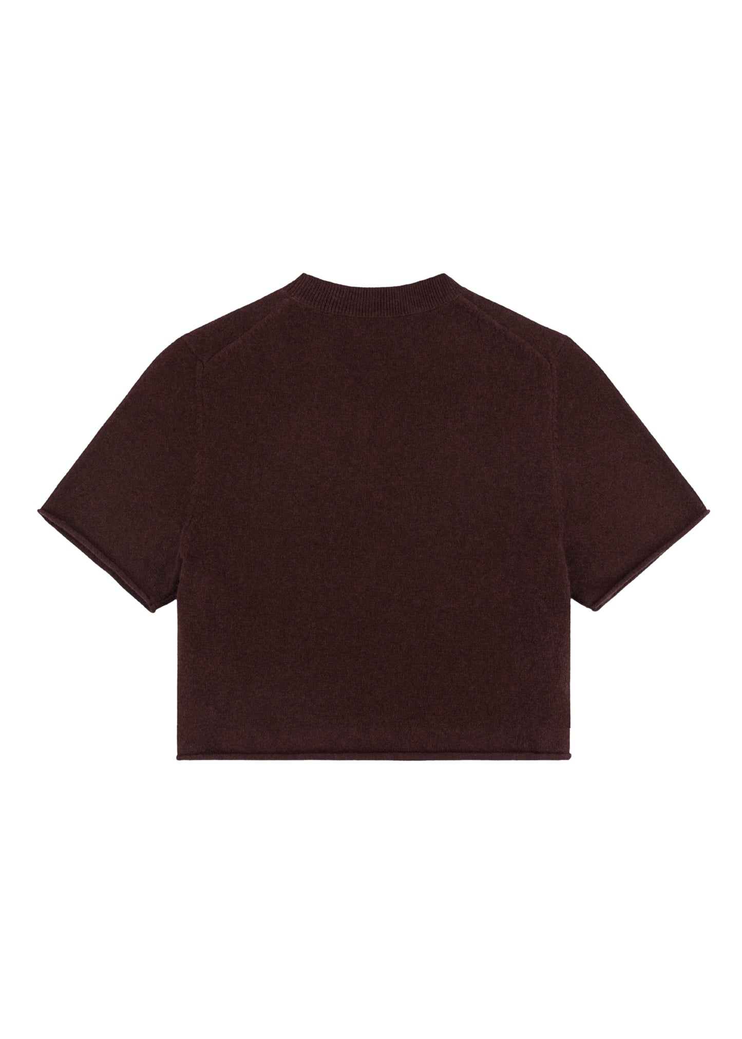 Ava Top in Espresso — cashmere top, back view, All My Love