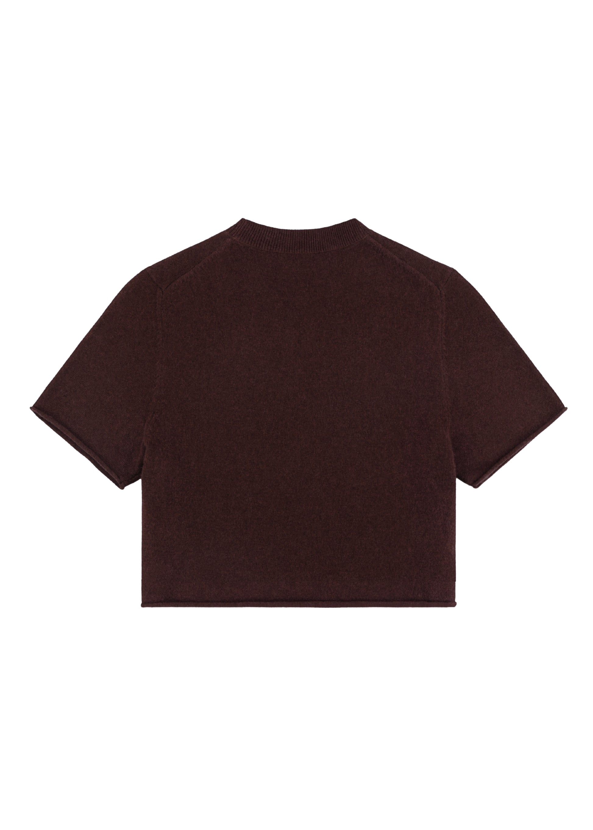 Ava Top in Espresso — cashmere top, back view, All My Love