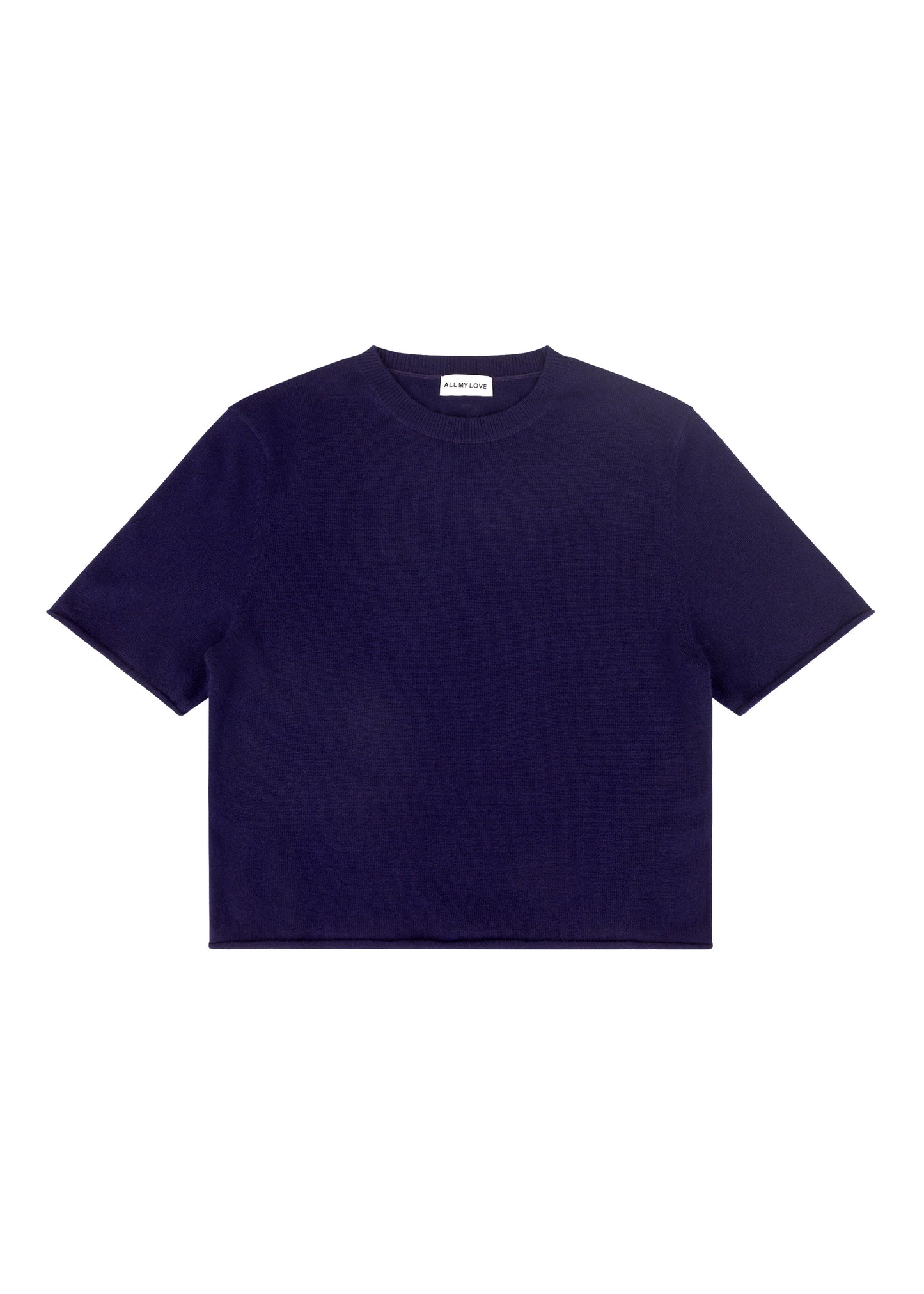Ava Top in Sapphire — cashmere top, front view, All My Love