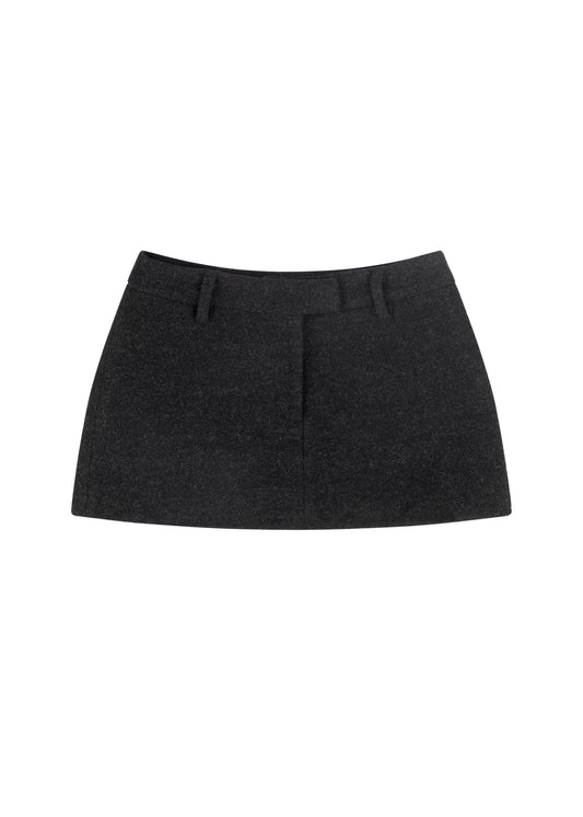 Daisy Skirt in Dusk — structured mini skirt, front view, All My Love