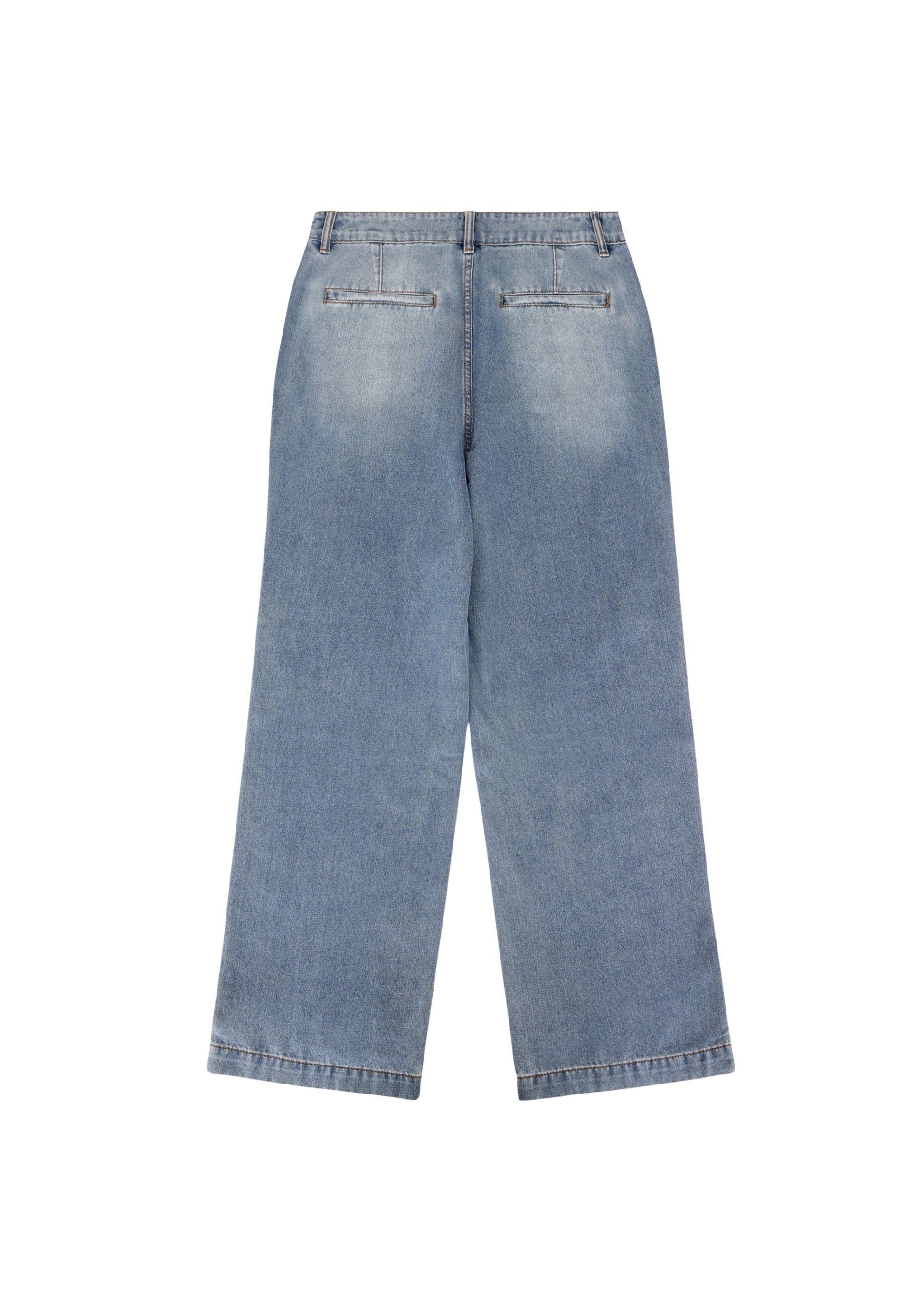 Dani Jeans in Coastal Blue — low rise women's jeans, back view, All My Love