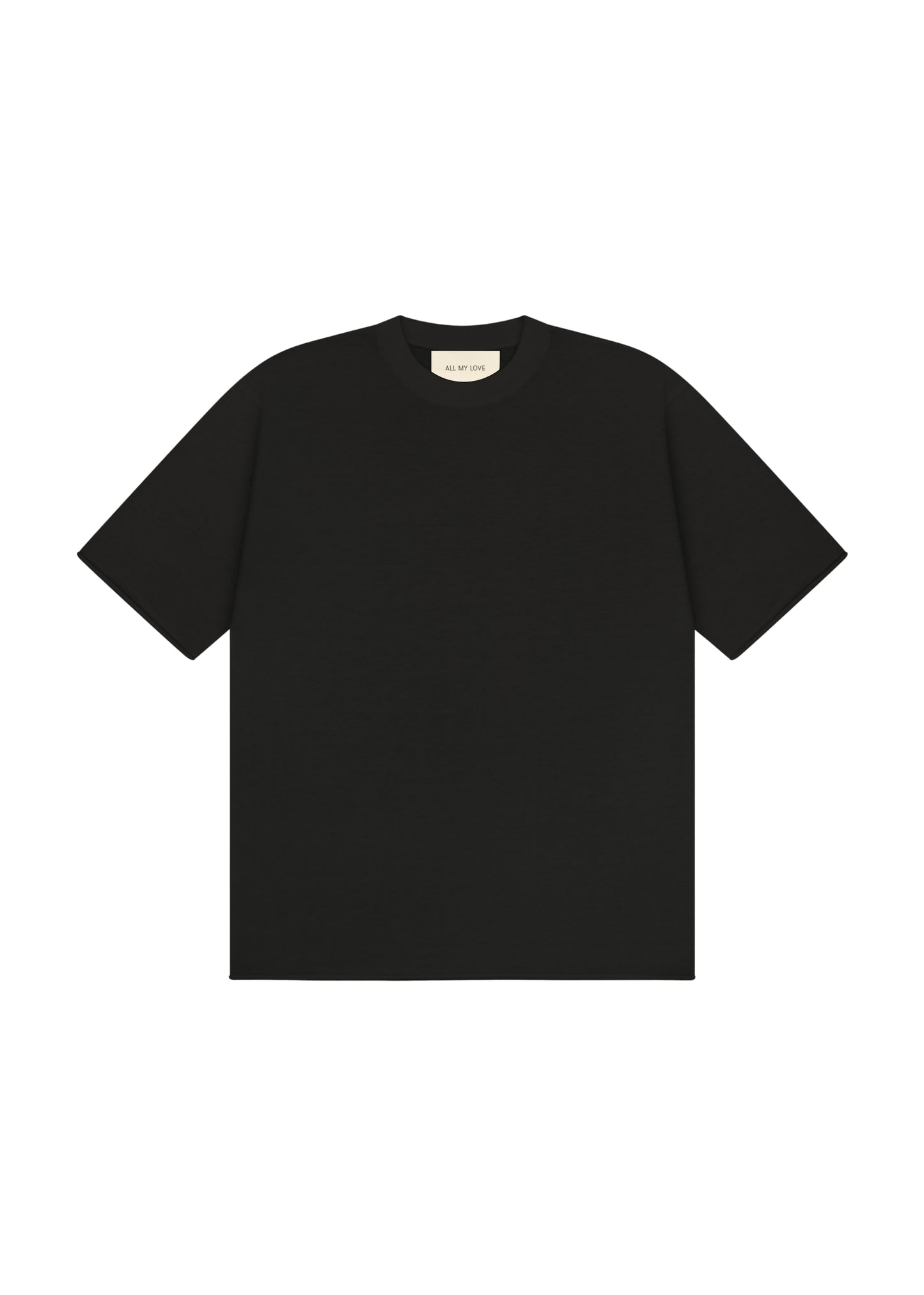 Duke Top in Onyx — cashmere top, front view, All My Love