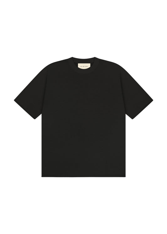 Duke Top in Onyx — cashmere top, front view, All My Love