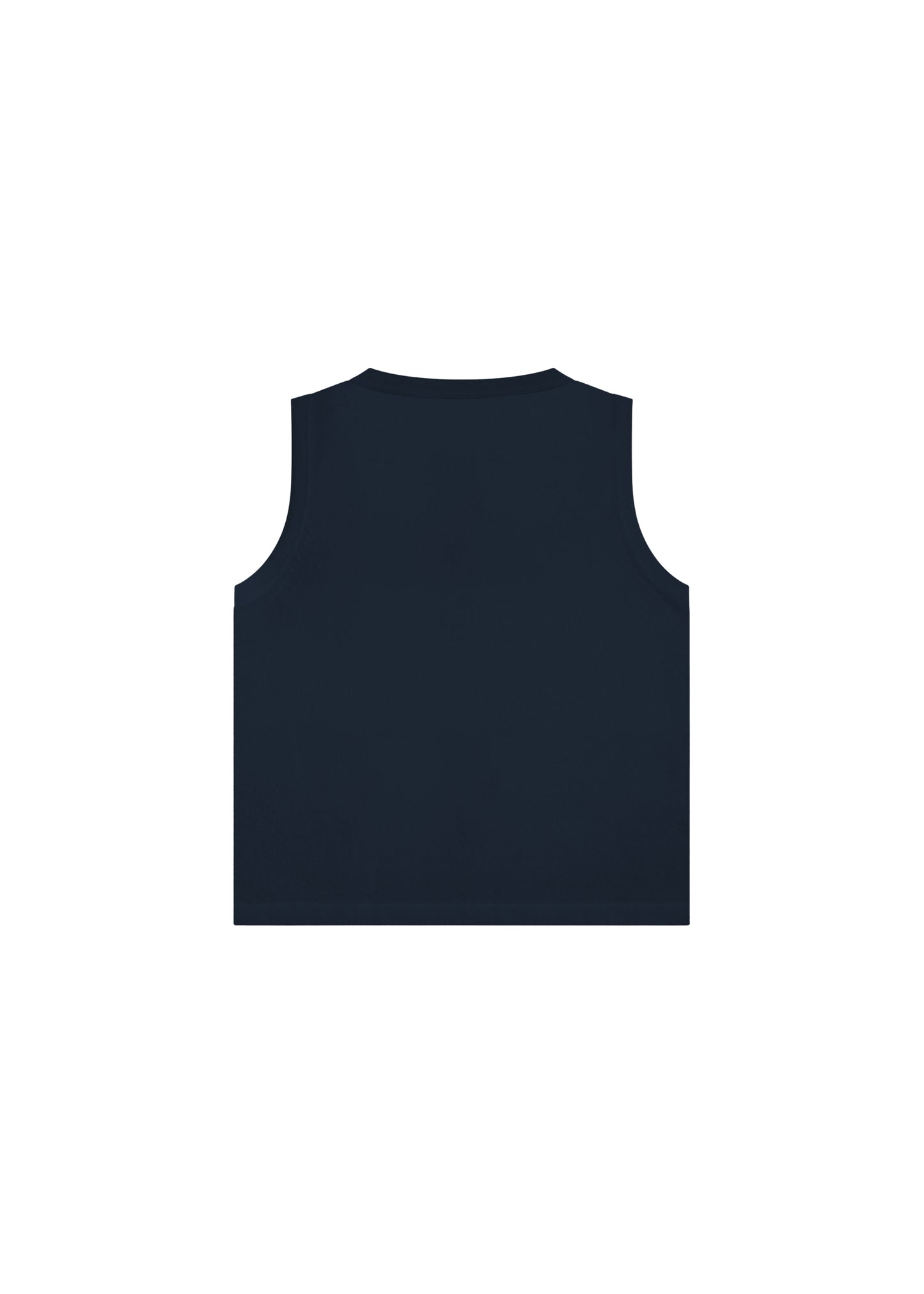 Emily Top in Navy — cashmere tank, front view, All My Love
