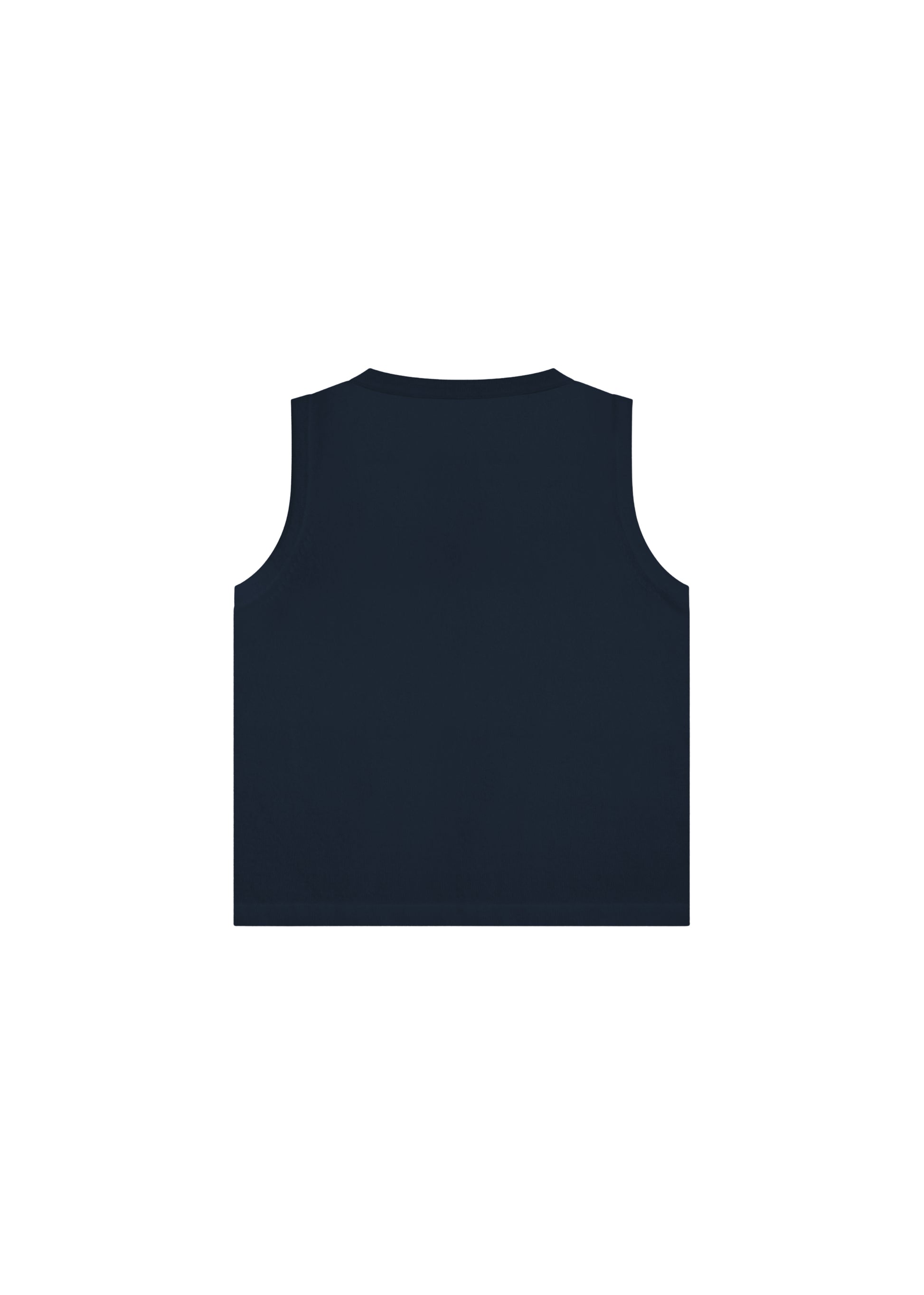Emily Top in Navy — cashmere tank, front view, All My Love