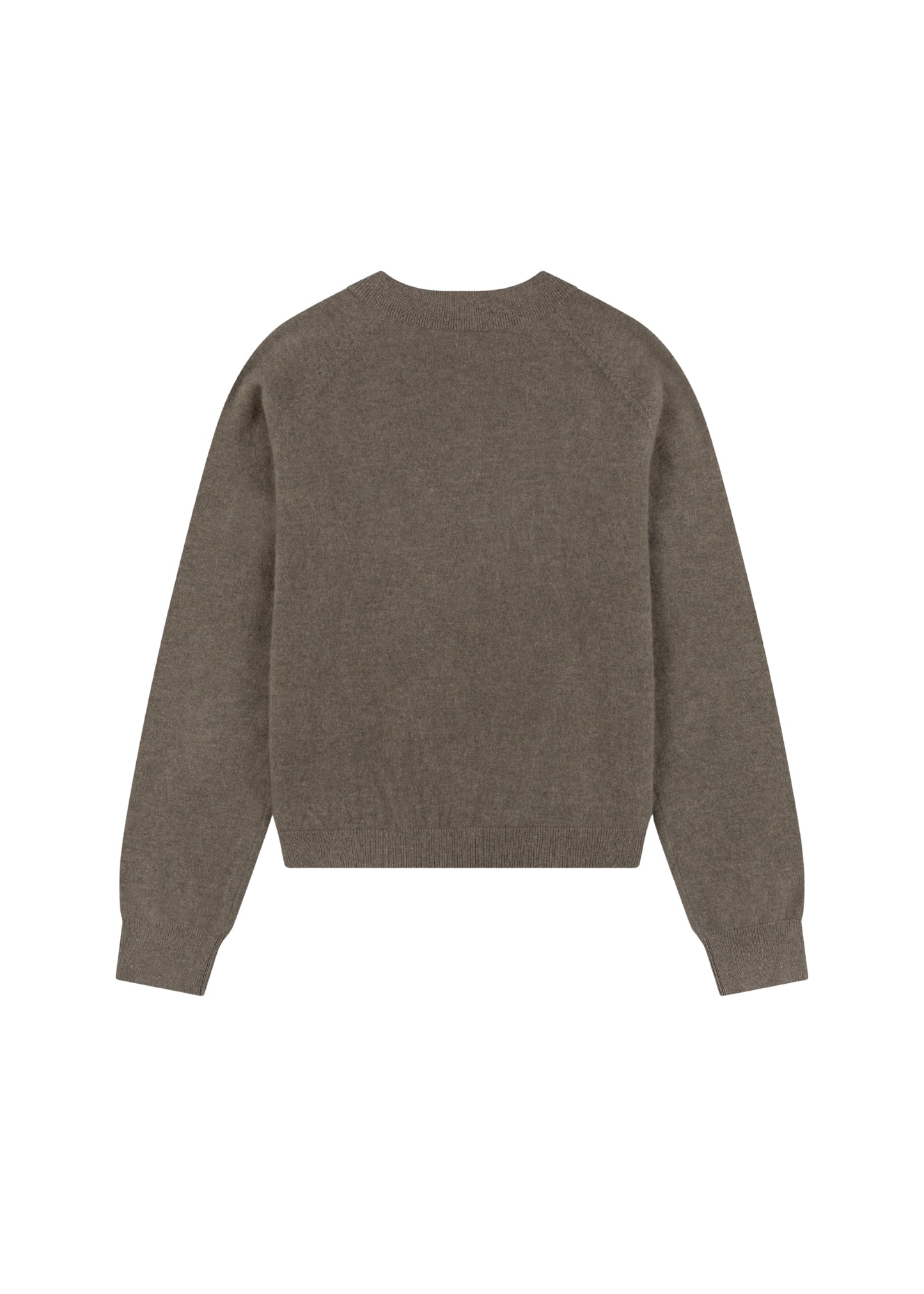 Jess Sweater in Taupe — cashmere sweater, back view, All My Love