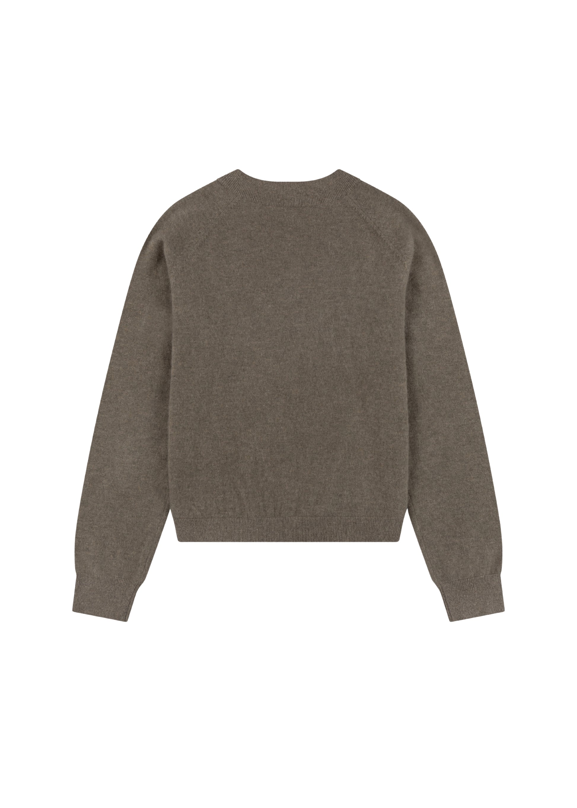 Jess Sweater in Taupe — cashmere sweater, back view, All My Love