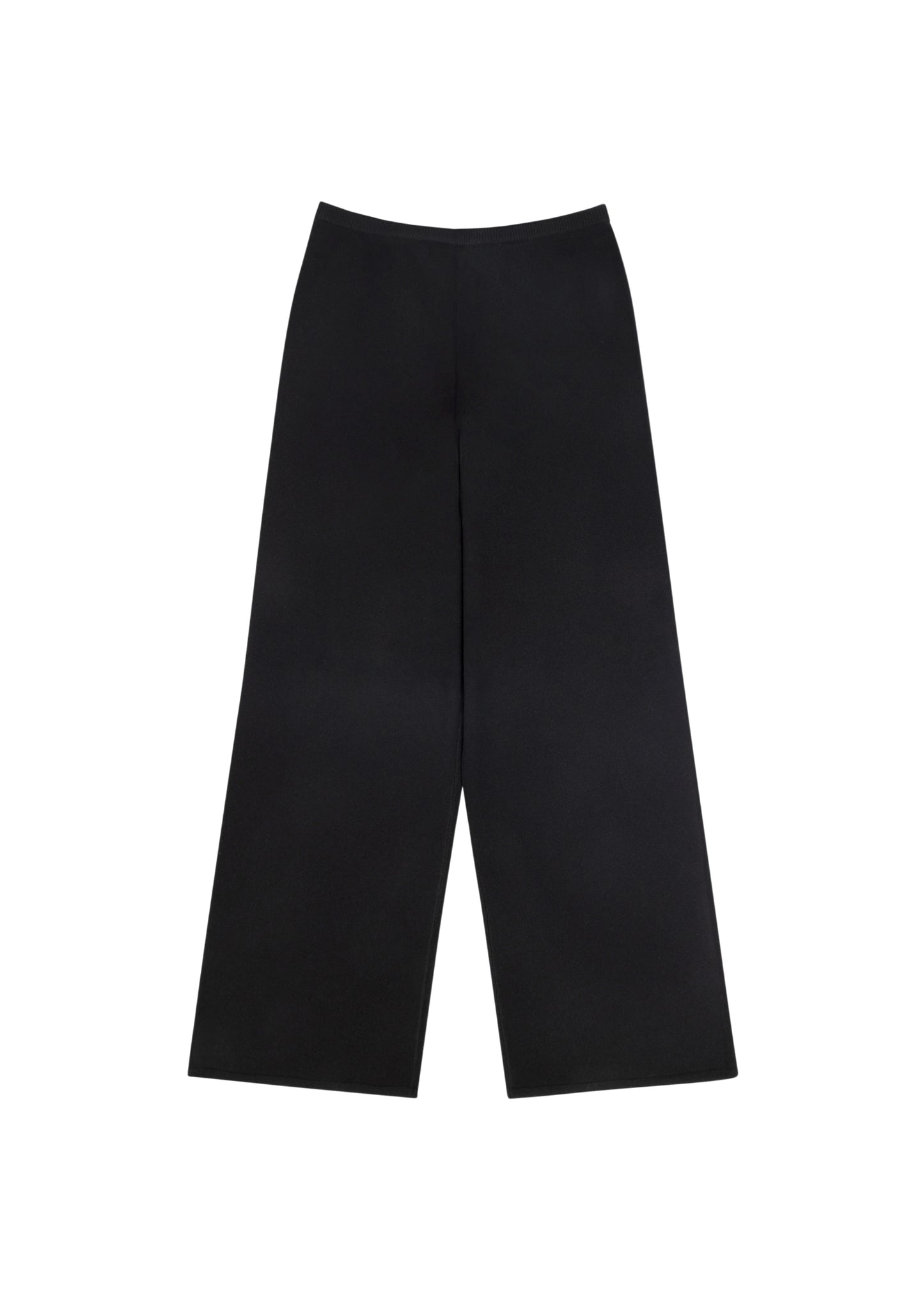 Katie Pants in Onyx — cashmere trousers, front view, All My Love
