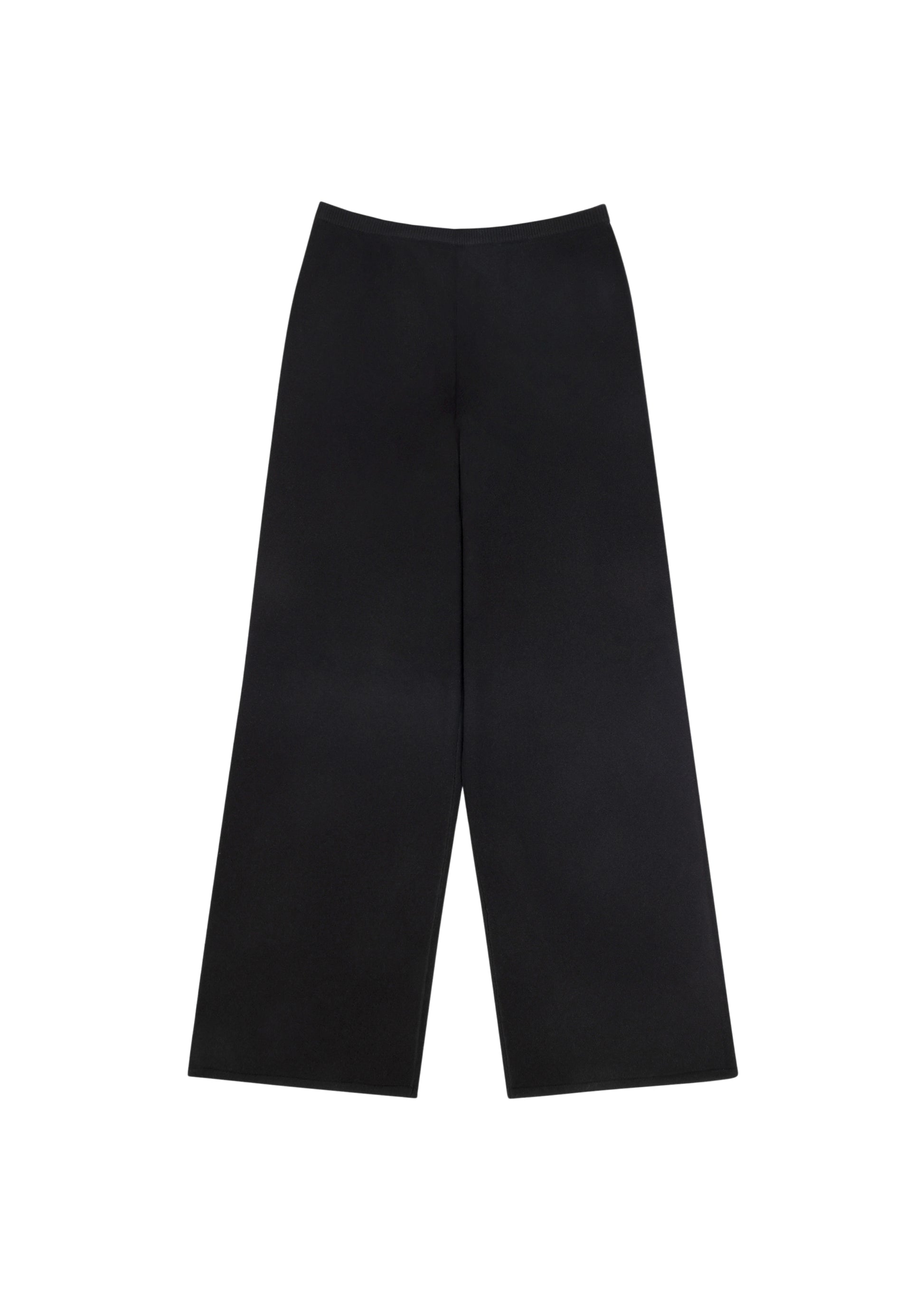 Katie Pants in Onyx — cashmere trousers, front view, All My Love