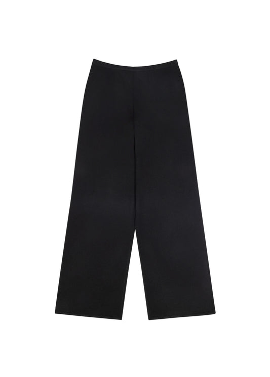 Katie Pants in Onyx — cashmere trousers, front view, All My Love