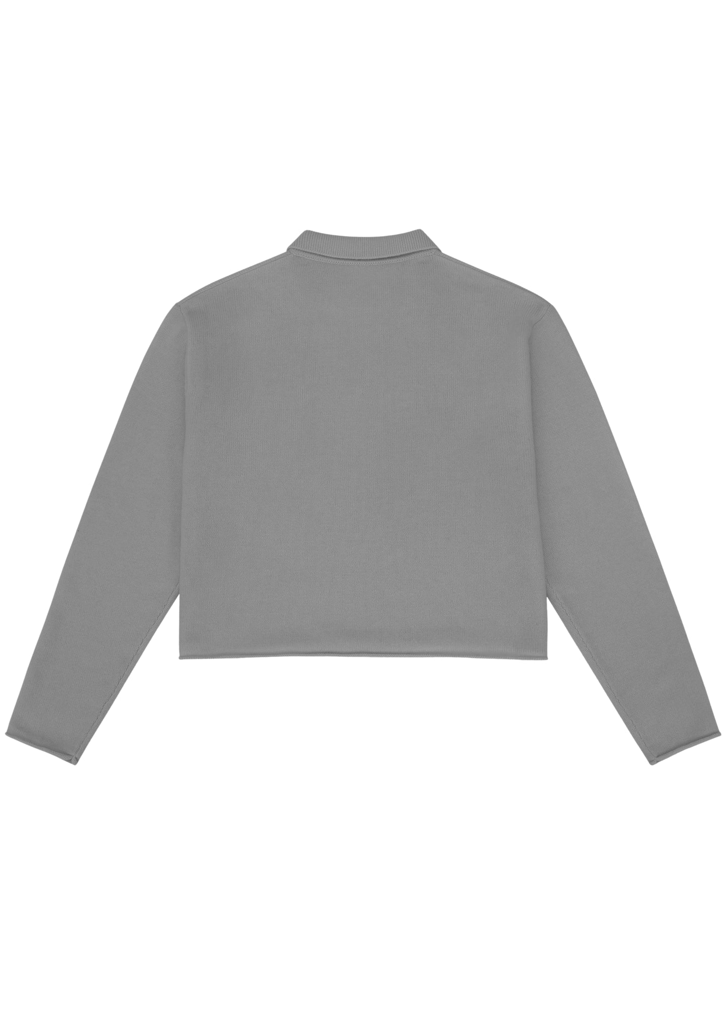 Katie Sweater in Cloud — cashmere sweater, back view, All My Love