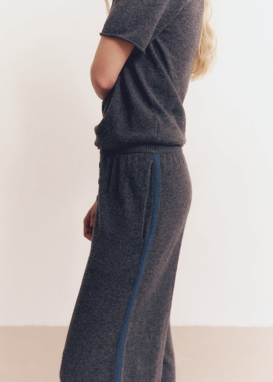 KAYLA PANTS | CHARCOAL STRIPE