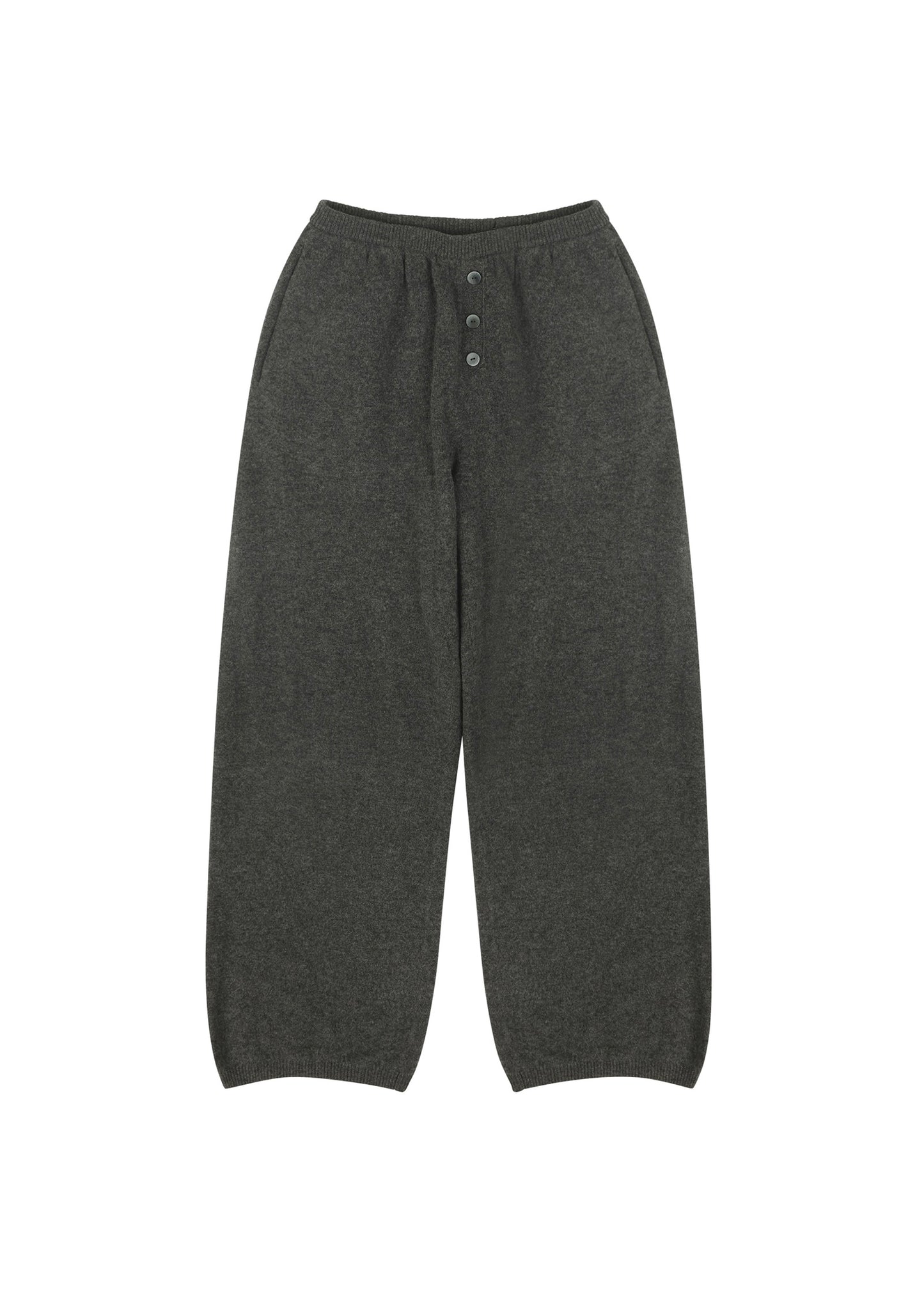 Kayla Pants in Charcoal — cashmere trousers, front view, All My Love