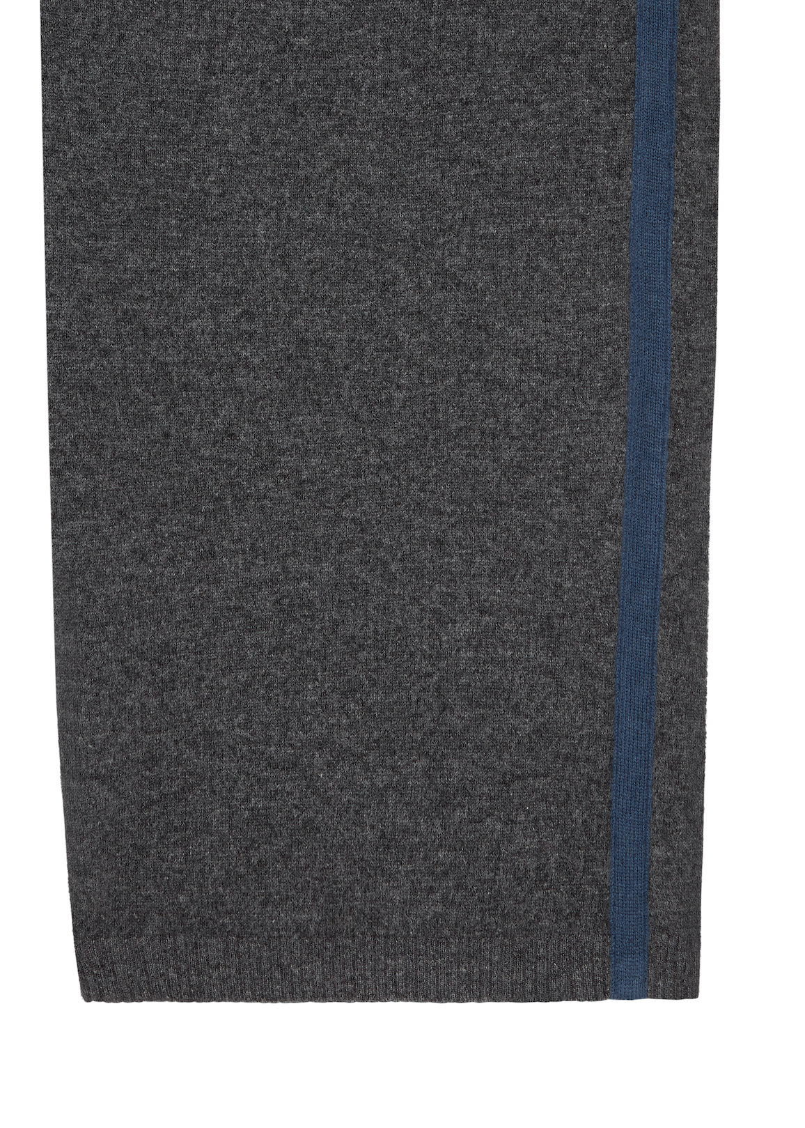Kayla Pants in Charcoal Stripe — cashmere trousers fabric detail, All My Love