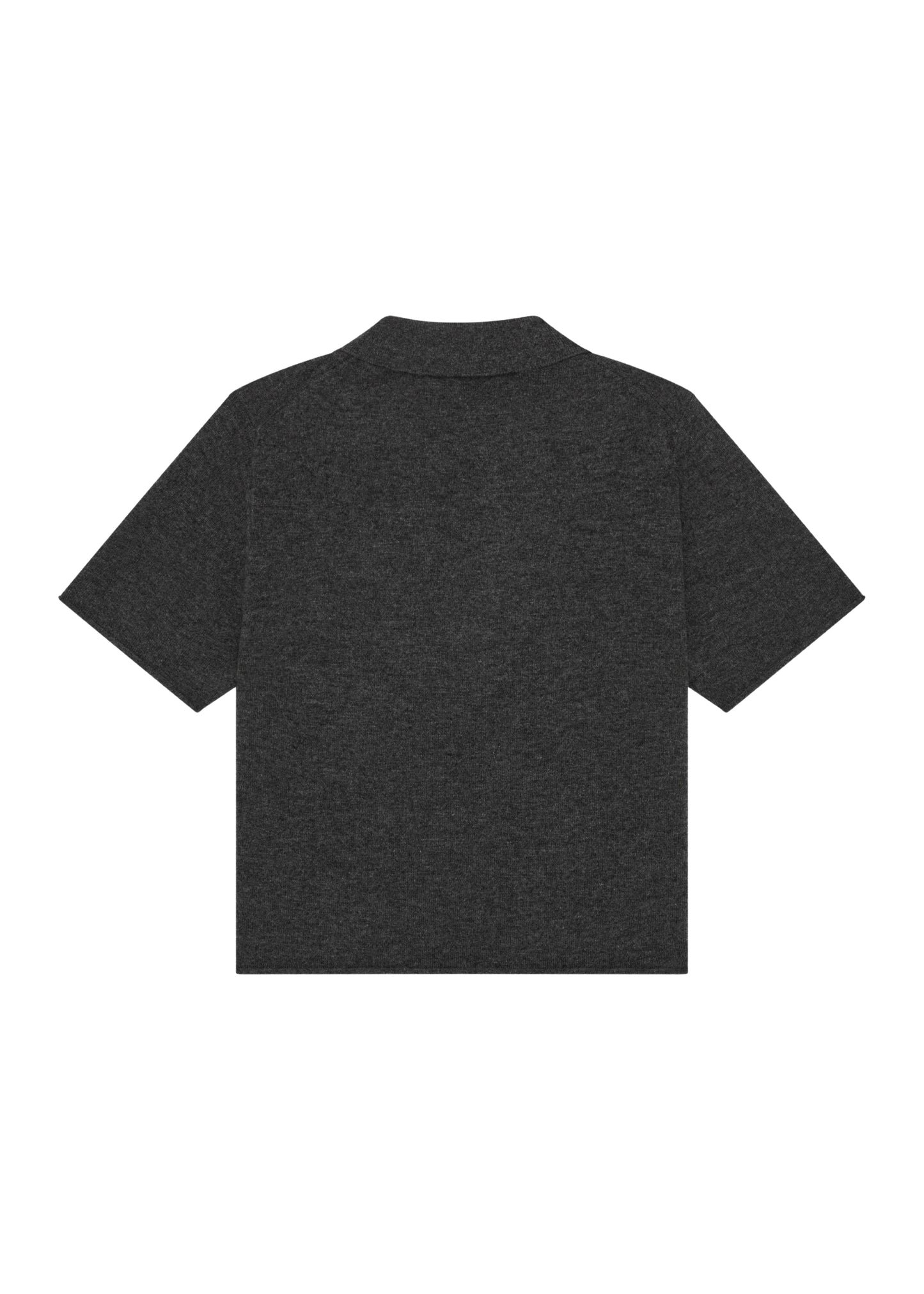 Kayla Top in Charcoal — cashmere top, back view, All My Love