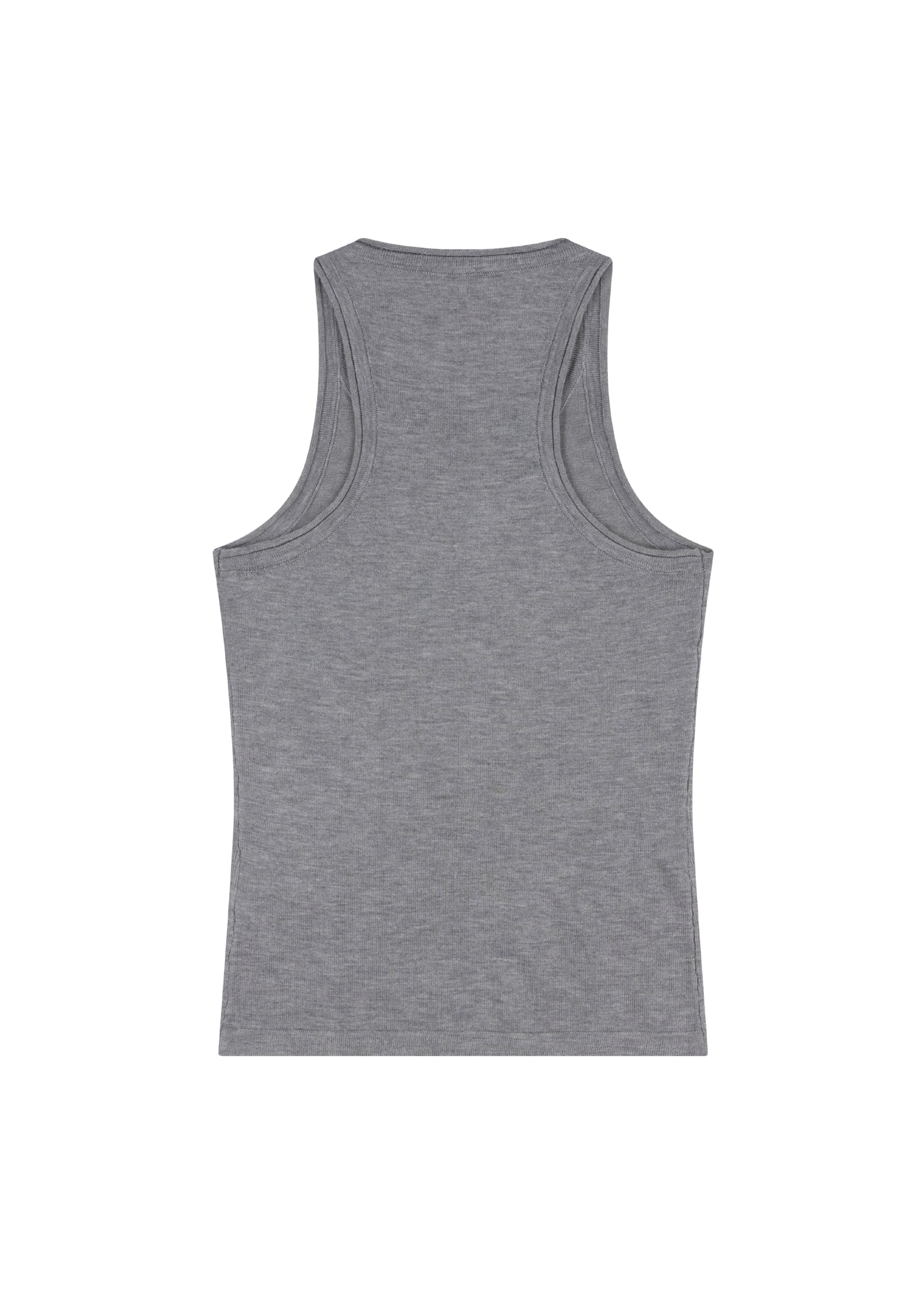 Lindsay Top in Heather Grey — knit tank, back view, All My Love