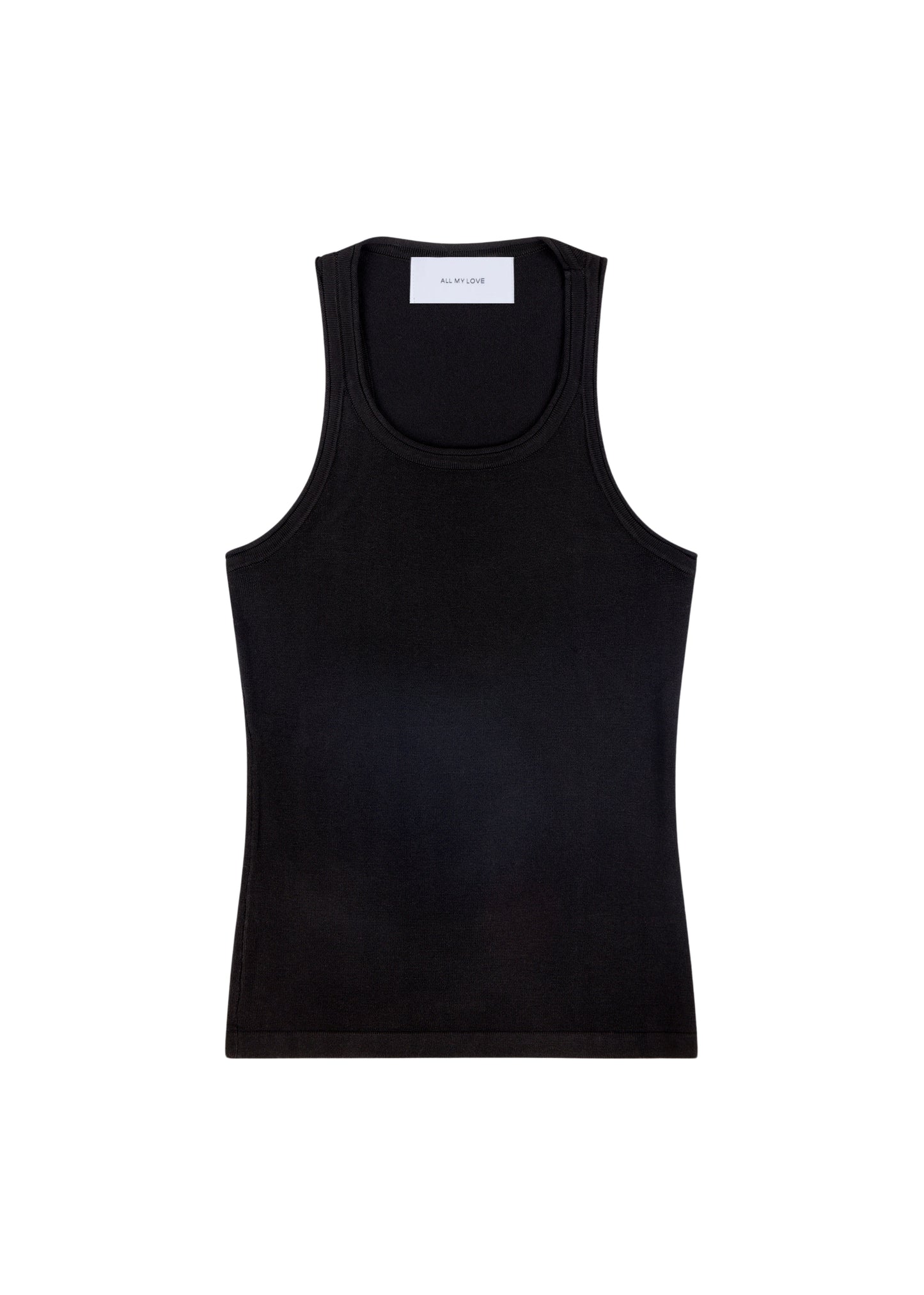 Lindsay Top in Onyx — knit tank, front view, All My Love
