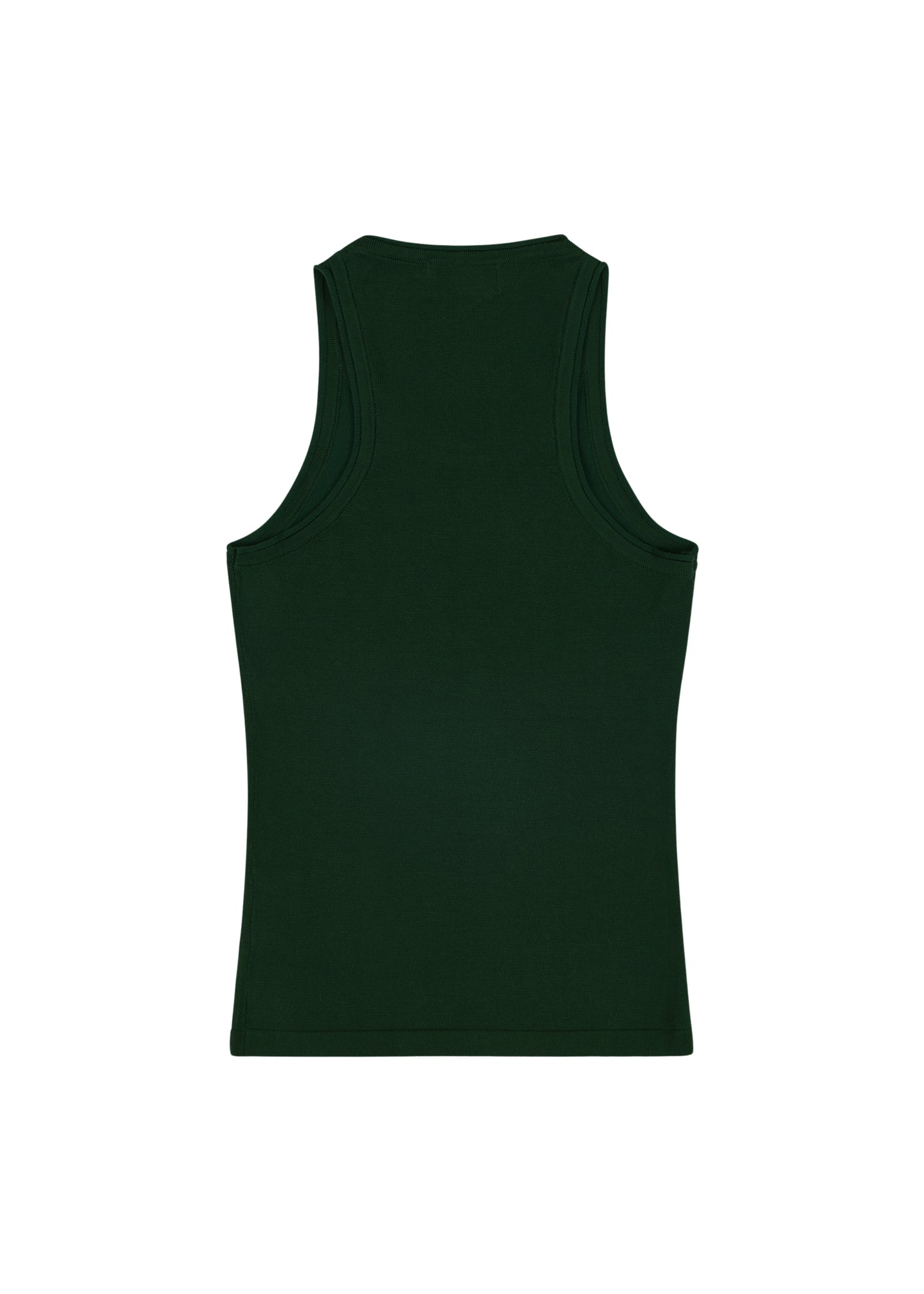 Lindsay Top in Pine — knit tank, back view, All My Love