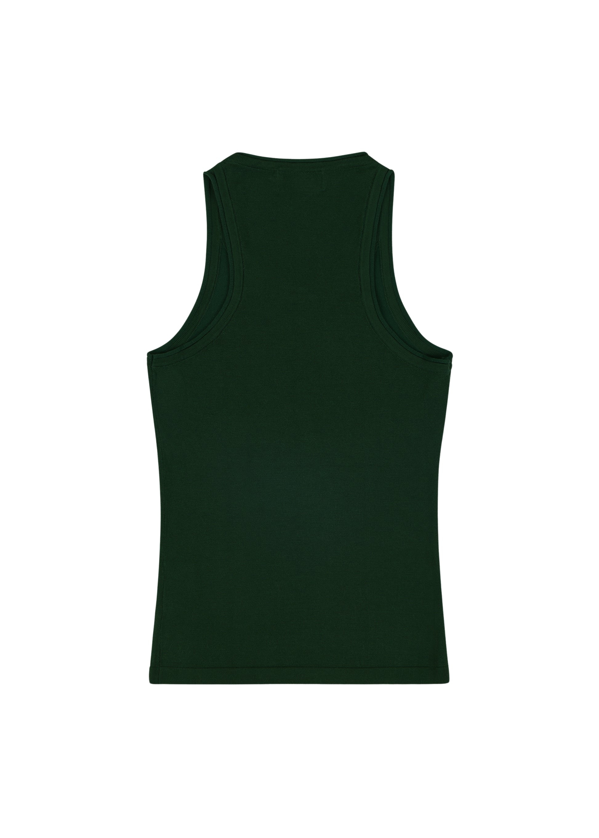 Lindsay Top in Pine — knit tank, back view, All My Love