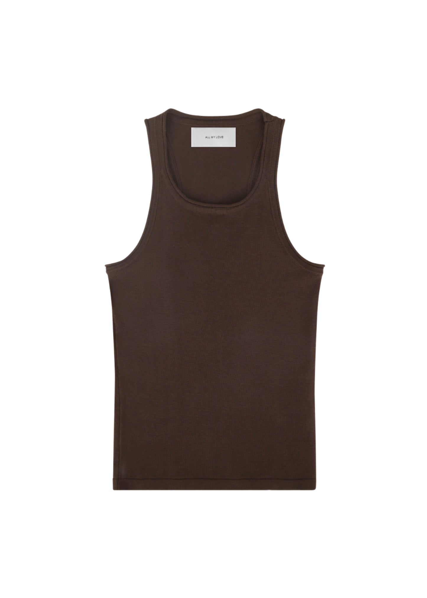 Lindsay Top in Toast — knit tank, front view, All My Love
