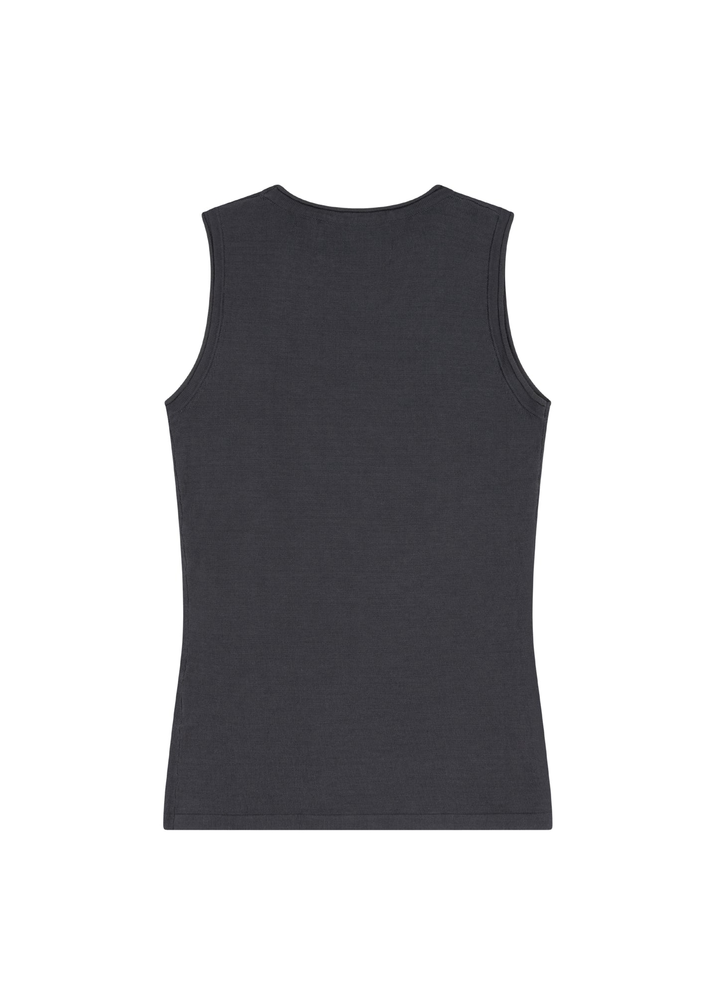 Maddie Top in Charcoal — knit tank, back view, All My Love