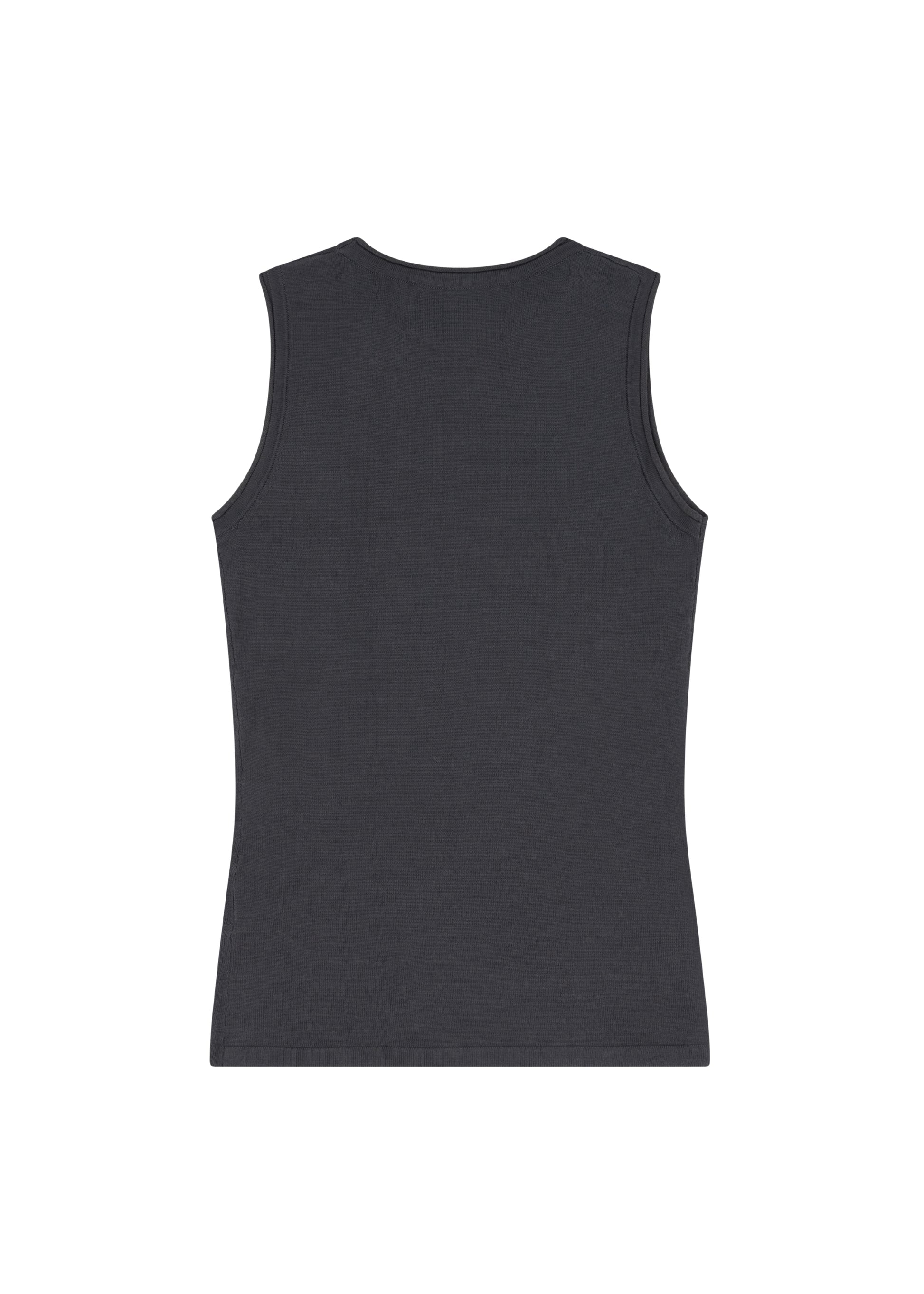 Maddie Top in Charcoal — knit tank, back view, All My Love
