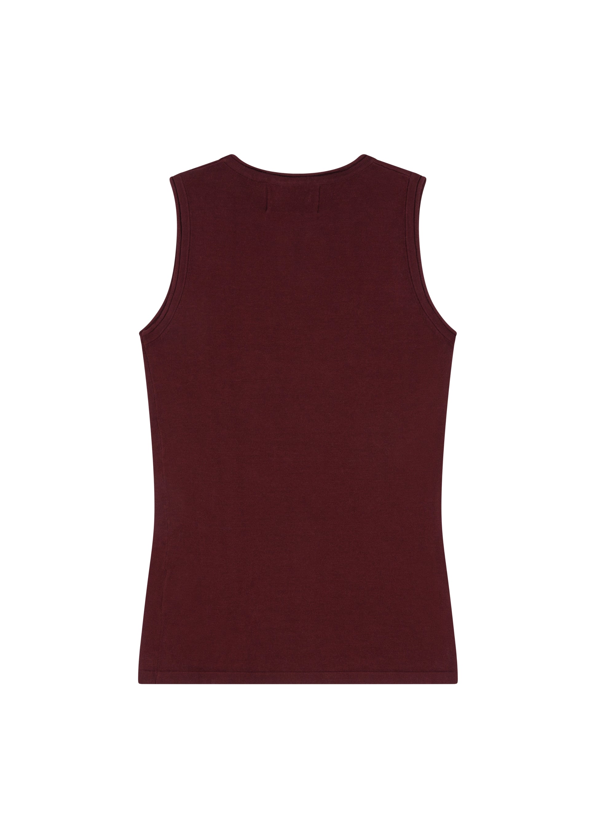 Maddie Top in Mahogany — knit tank, back view, All My Love