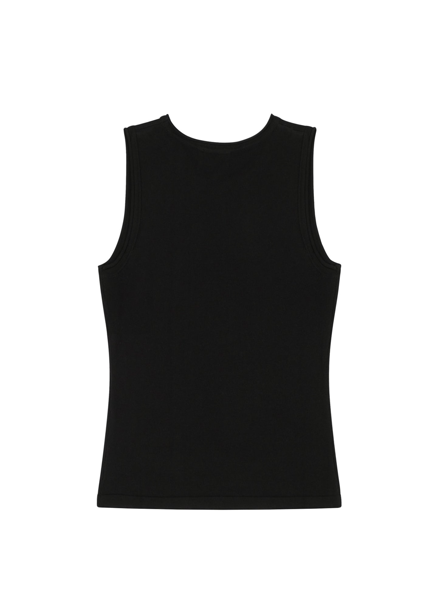 Maddie Top in Onyx — knit tank, back view, All My Love