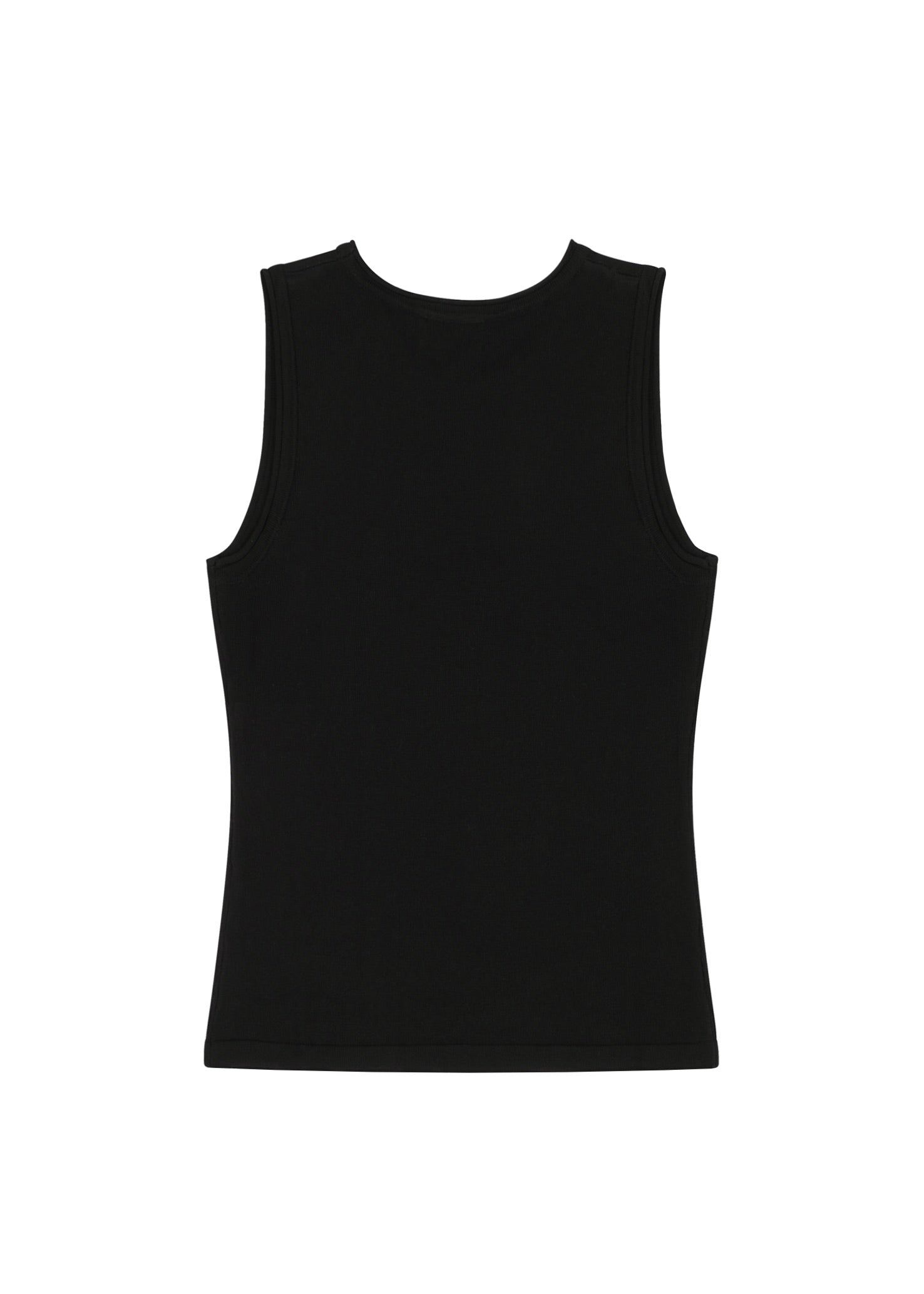 Maddie Top in Onyx — knit tank, back view, All My Love