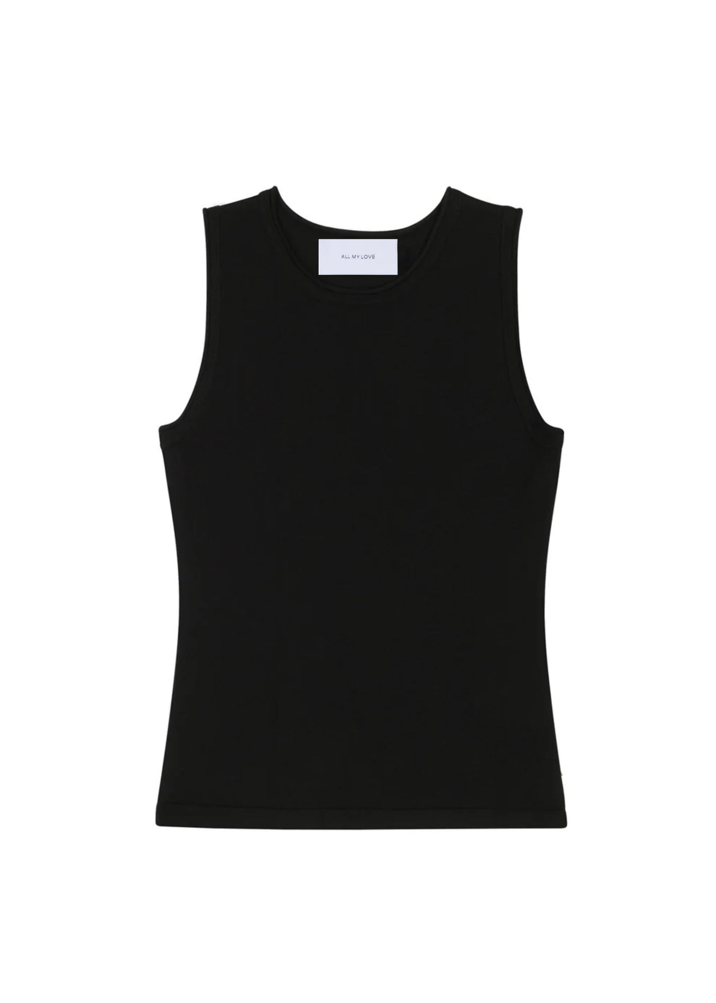 Maddie Top in Onyx — knit tank, front view, All My Love