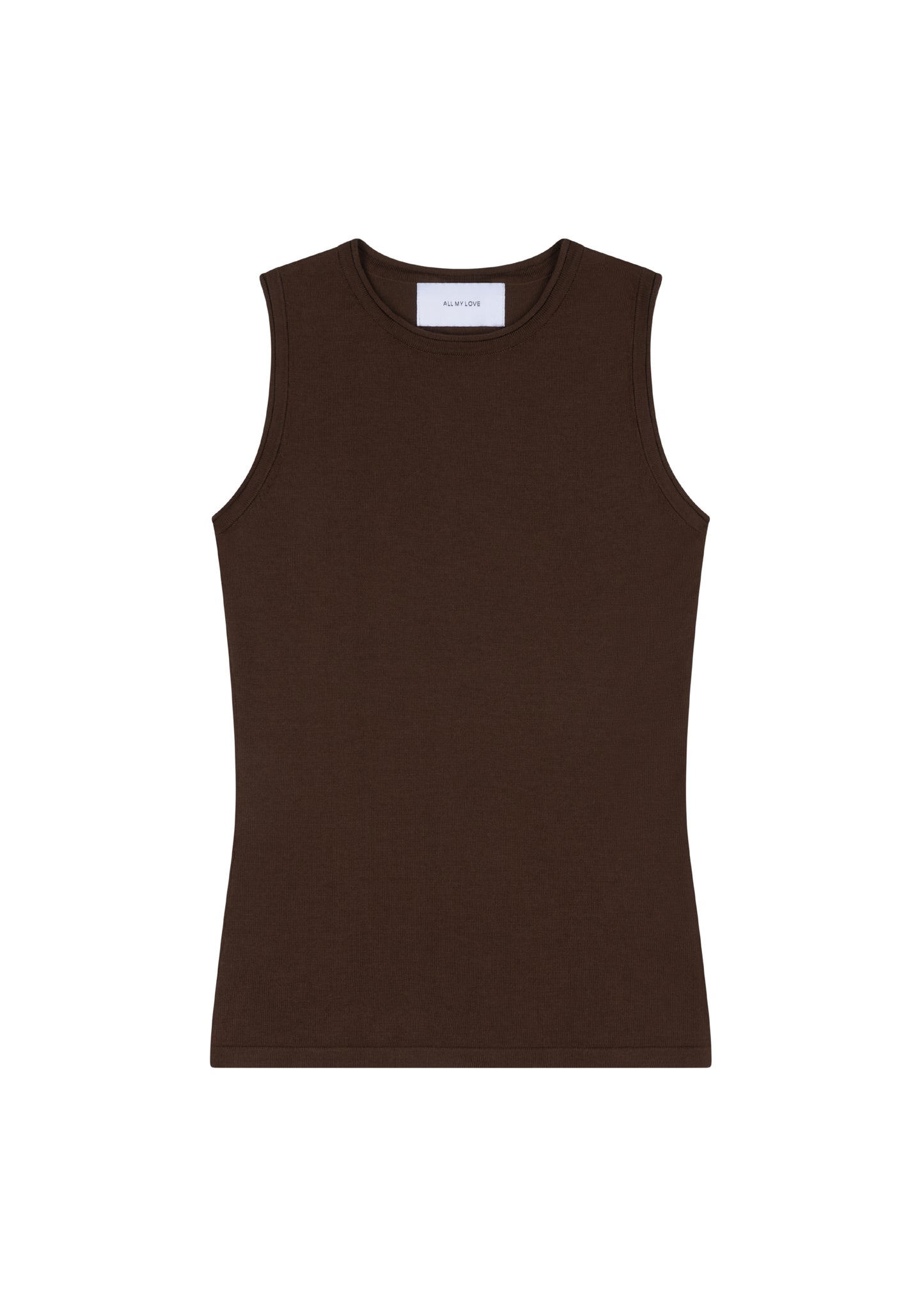 Maddie Top in Toast — knit tank, front view, All My Love