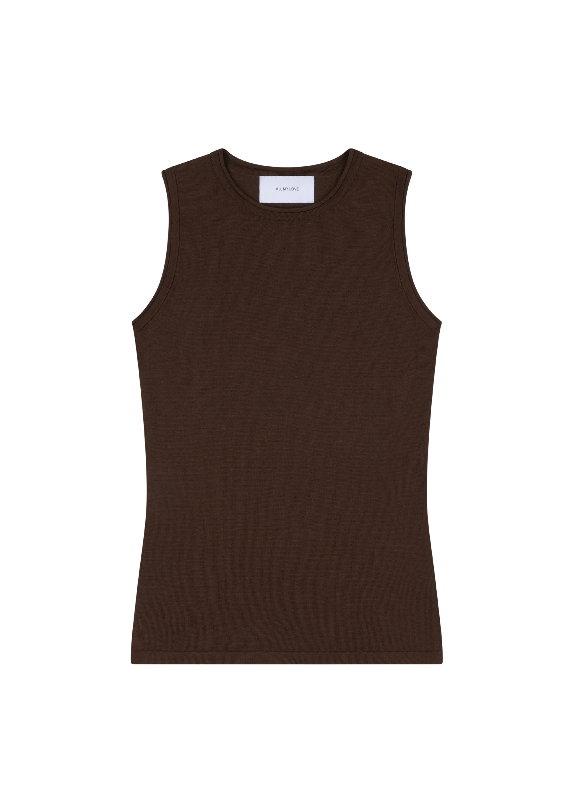 Maddie Top in Toast — knit tank, front view, All My Love