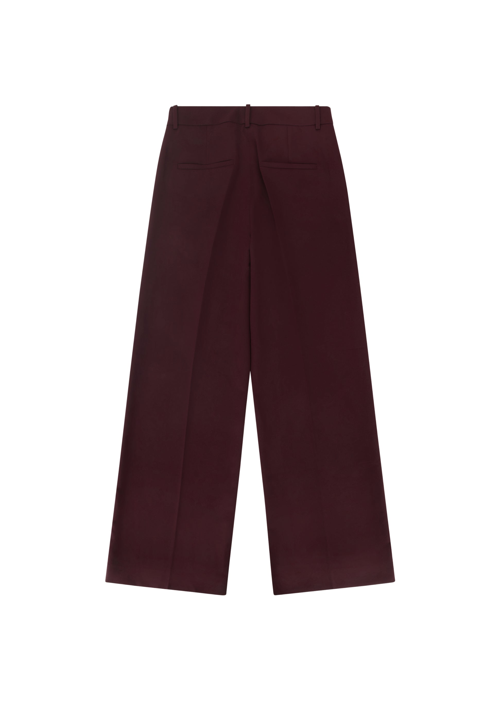 Renee Pants in Mahogany — low rise light weight women's trousers, back view, All My Love